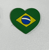 Aplique emborrachado copa Coração bandeira (unidade)