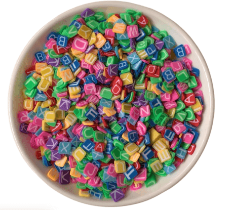 Aplique Confete Letrinhas Coloridas 10g